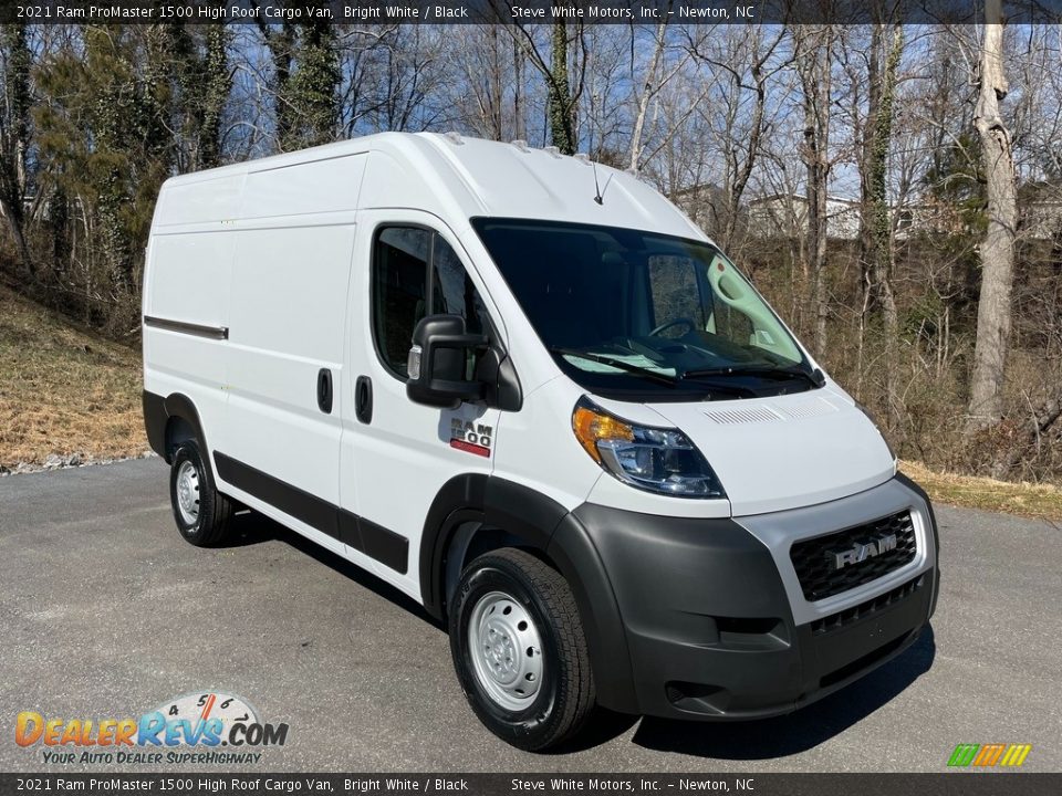 2021 Ram ProMaster 1500 High Roof Cargo Van Bright White / Black Photo #4