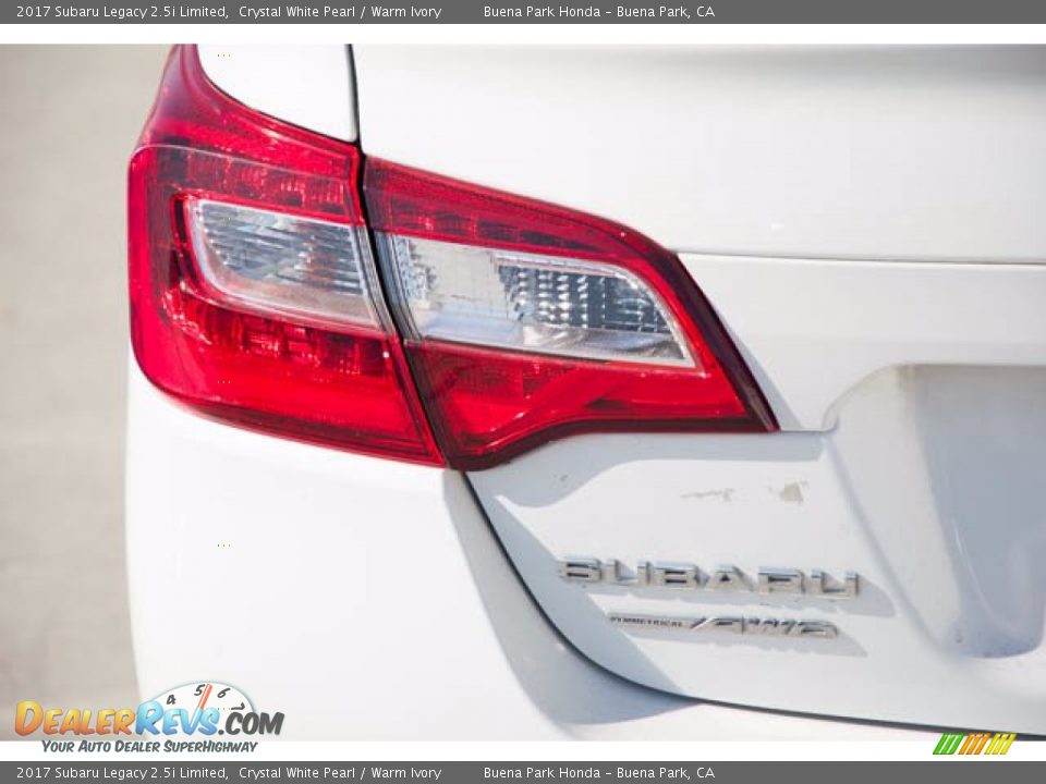 2017 Subaru Legacy 2.5i Limited Crystal White Pearl / Warm Ivory Photo #10