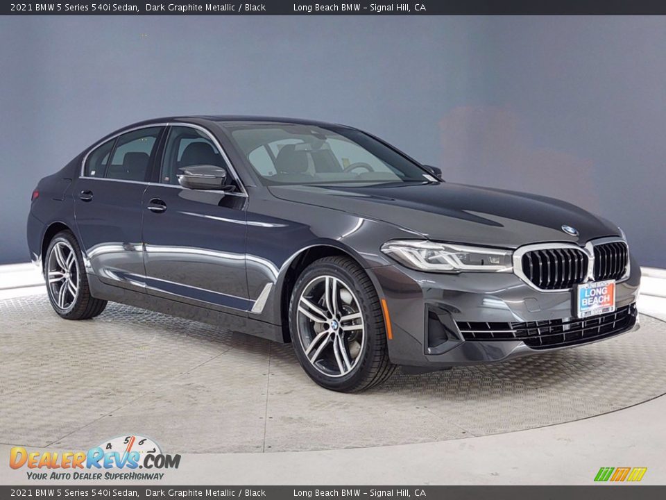 2021 BMW 5 Series 540i Sedan Dark Graphite Metallic / Black Photo #1