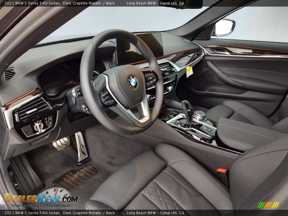 Black Interior - 2021 BMW 5 Series 540i Sedan Photo #4