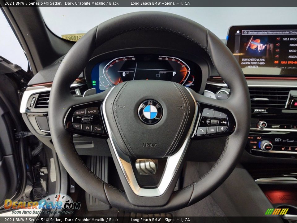 2021 BMW 5 Series 540i Sedan Steering Wheel Photo #8