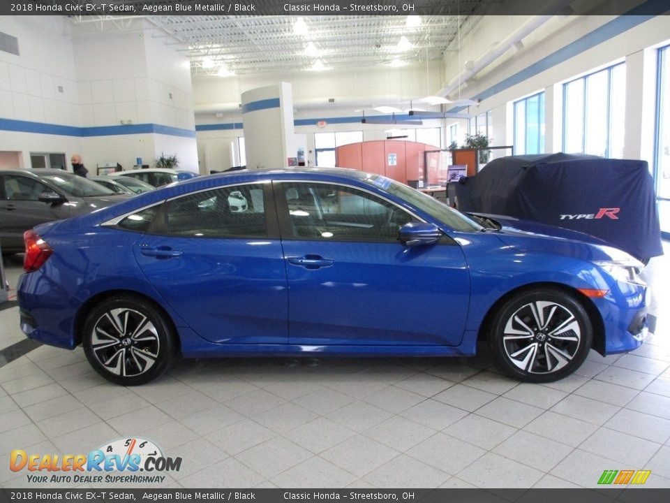 2018 Honda Civic EX-T Sedan Aegean Blue Metallic / Black Photo #4