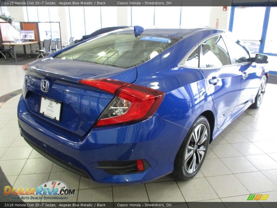 2018 Honda Civic EX-T Sedan Aegean Blue Metallic / Black Photo #7