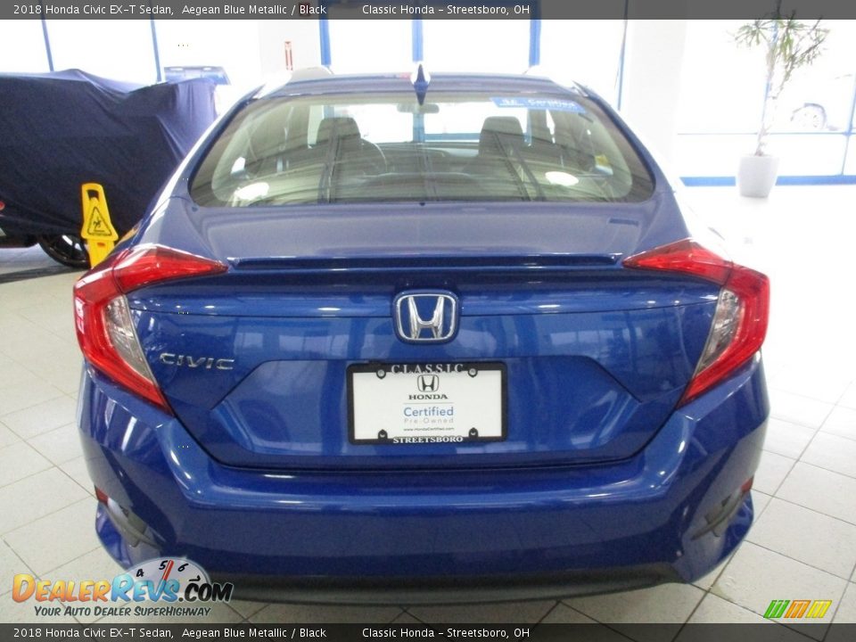 2018 Honda Civic EX-T Sedan Aegean Blue Metallic / Black Photo #8