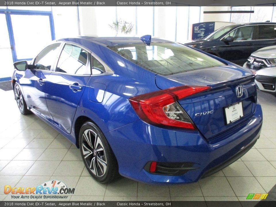 2018 Honda Civic EX-T Sedan Aegean Blue Metallic / Black Photo #9