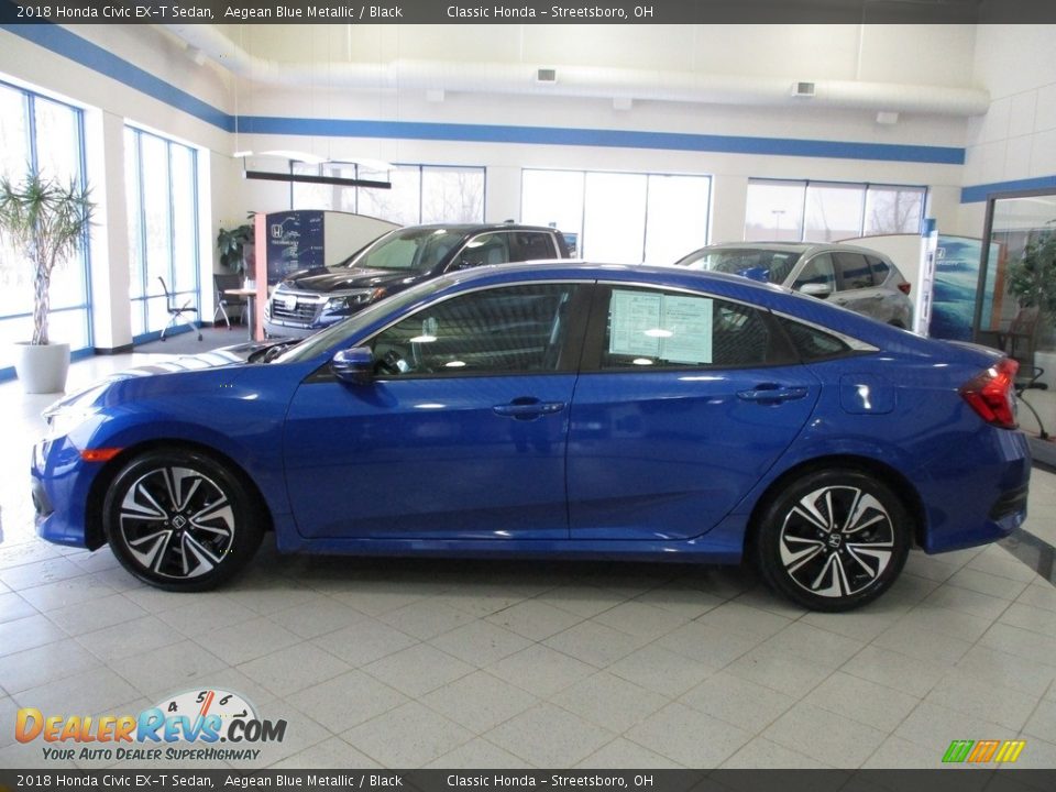 2018 Honda Civic EX-T Sedan Aegean Blue Metallic / Black Photo #10