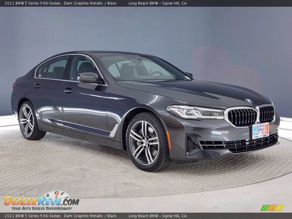 2021 BMW 5 Series 540i Sedan Dark Graphite Metallic / Black Photo #27