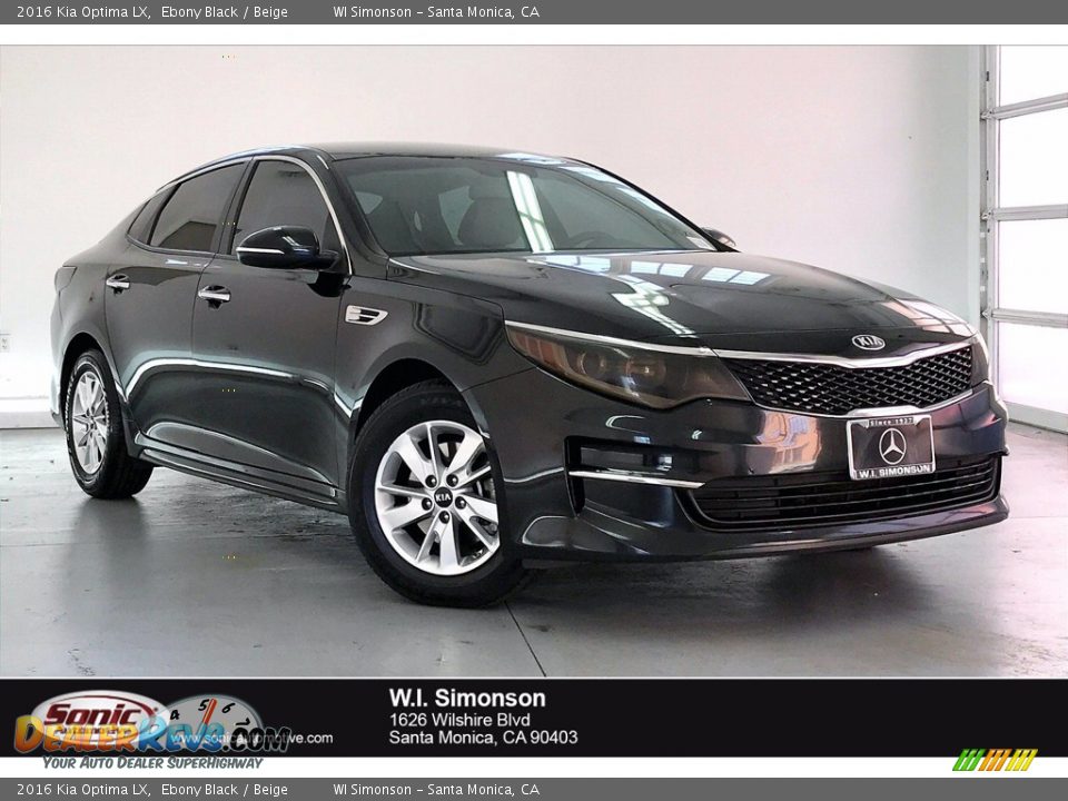 2016 Kia Optima LX Ebony Black / Beige Photo #1