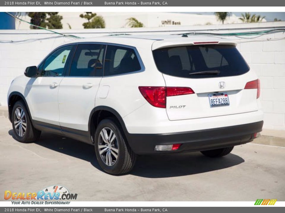 2018 Honda Pilot EX White Diamond Pearl / Black Photo #2