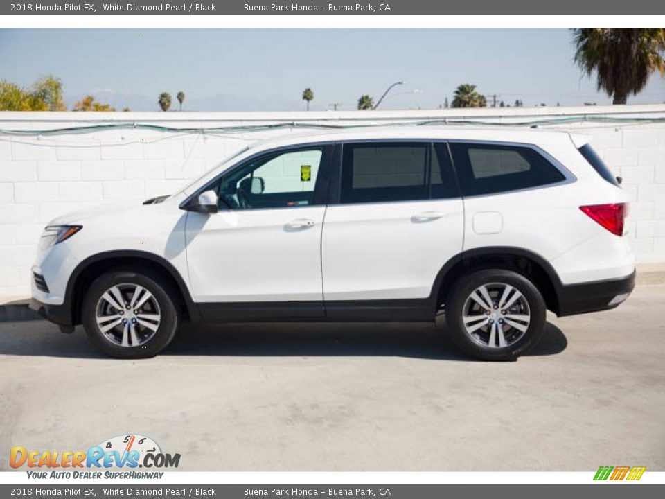 2018 Honda Pilot EX White Diamond Pearl / Black Photo #8