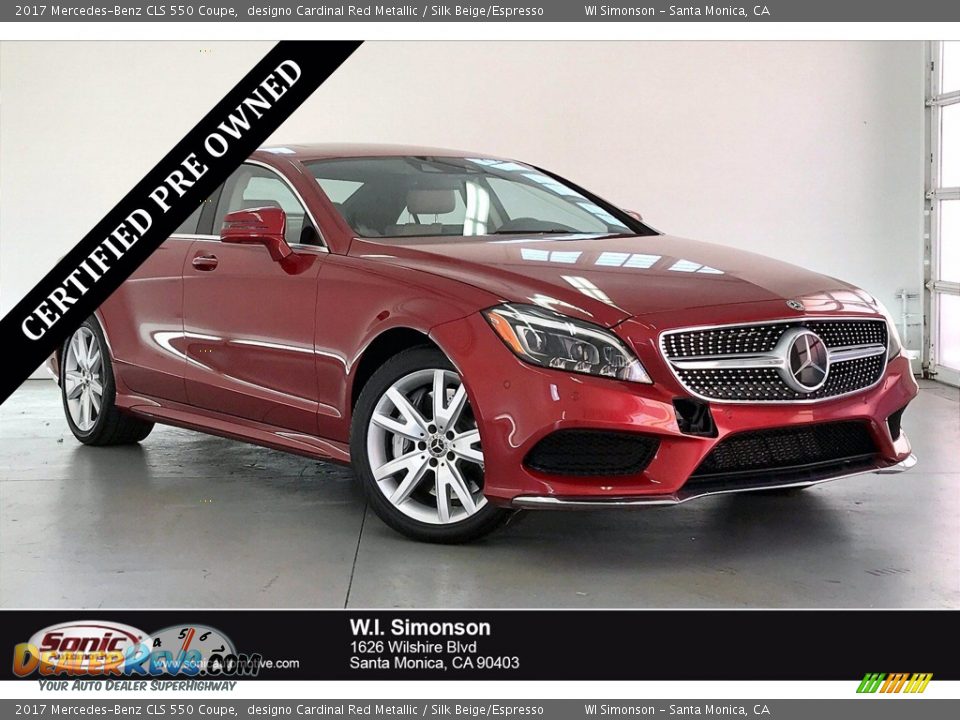 2017 Mercedes-Benz CLS 550 Coupe designo Cardinal Red Metallic / Silk Beige/Espresso Photo #1