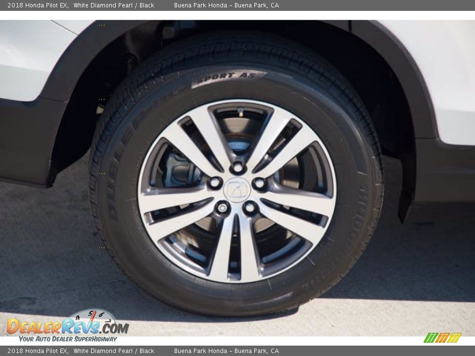 2018 Honda Pilot EX White Diamond Pearl / Black Photo #35