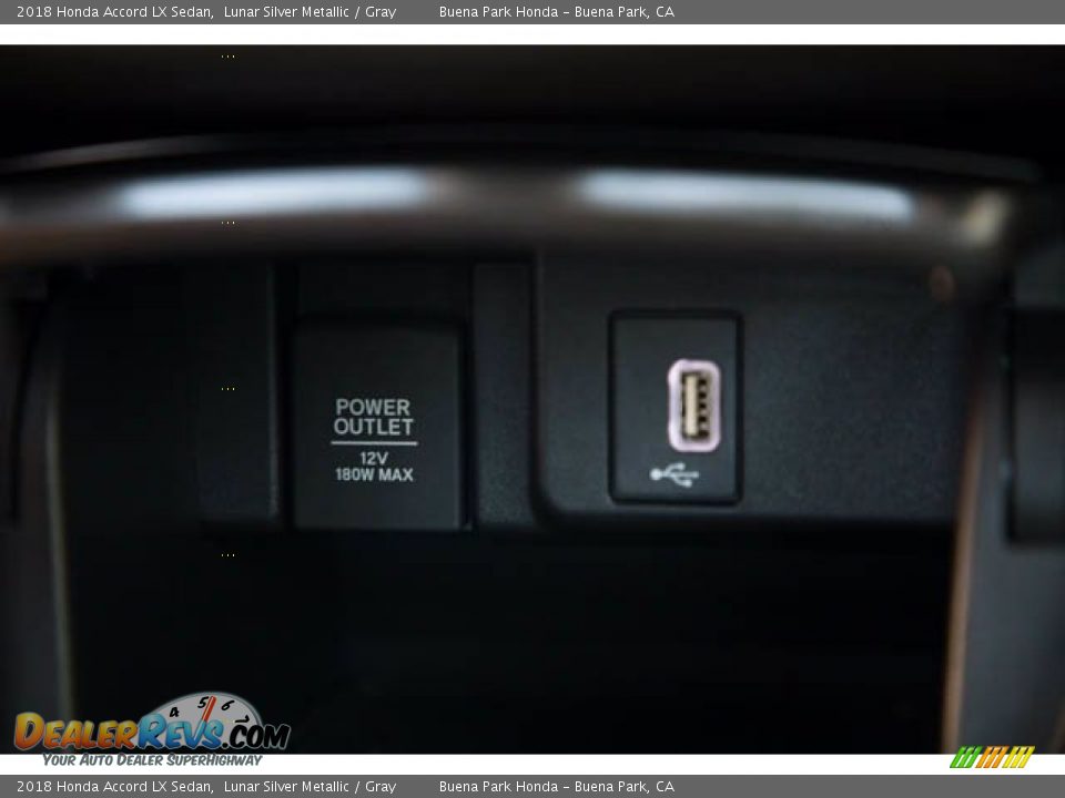 2018 Honda Accord LX Sedan Lunar Silver Metallic / Gray Photo #19