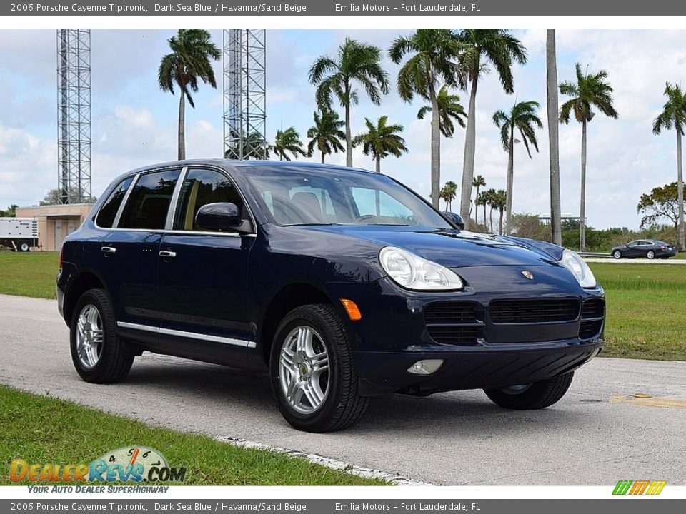 2006 Porsche Cayenne Tiptronic Dark Sea Blue / Havanna/Sand Beige Photo #1