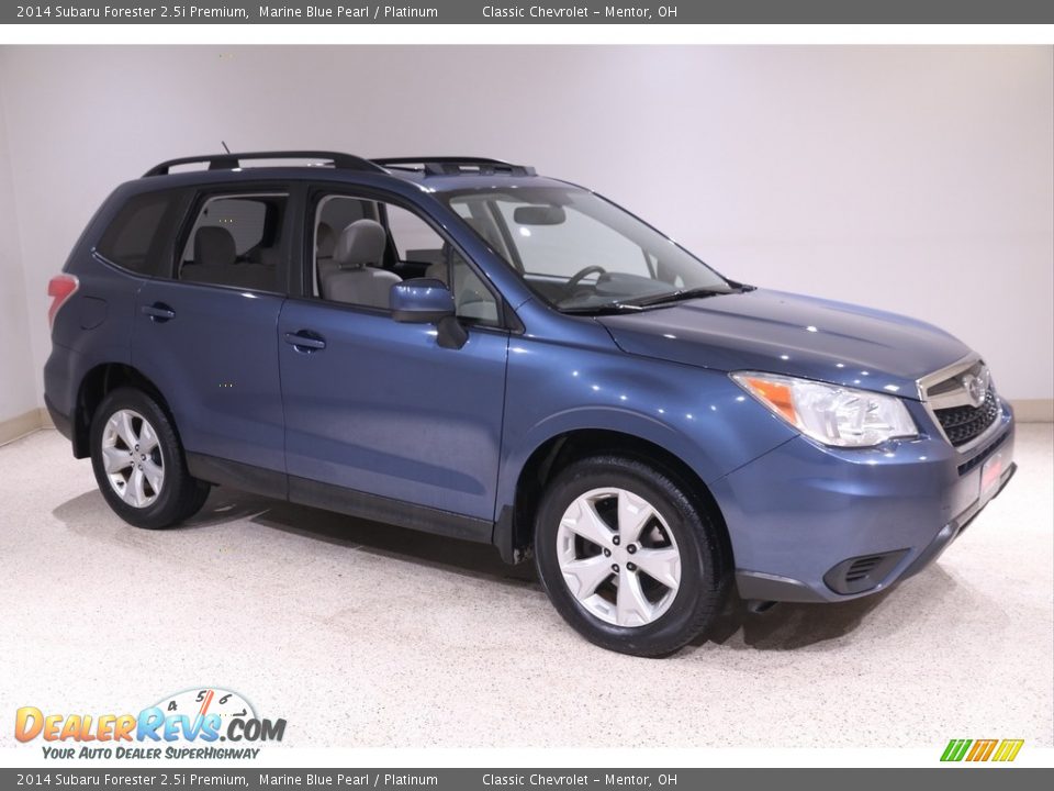 2014 Subaru Forester 2.5i Premium Marine Blue Pearl / Platinum Photo #1