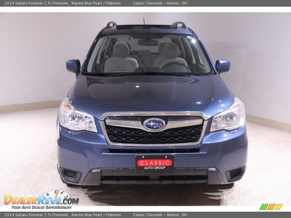 2014 Subaru Forester 2.5i Premium Marine Blue Pearl / Platinum Photo #2