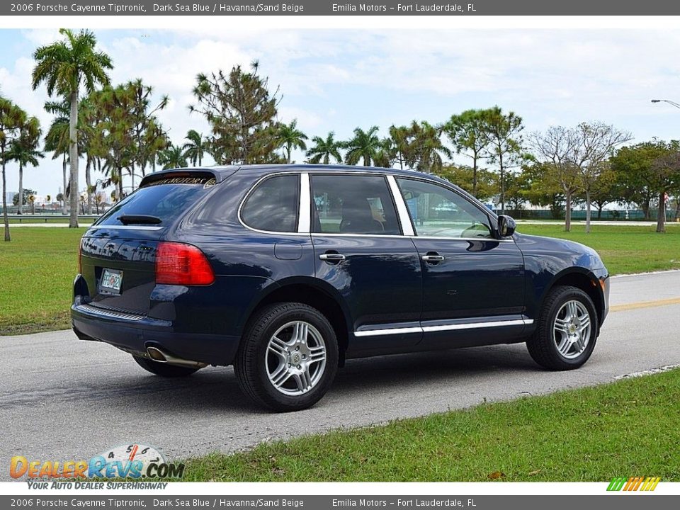 2006 Porsche Cayenne Tiptronic Dark Sea Blue / Havanna/Sand Beige Photo #3