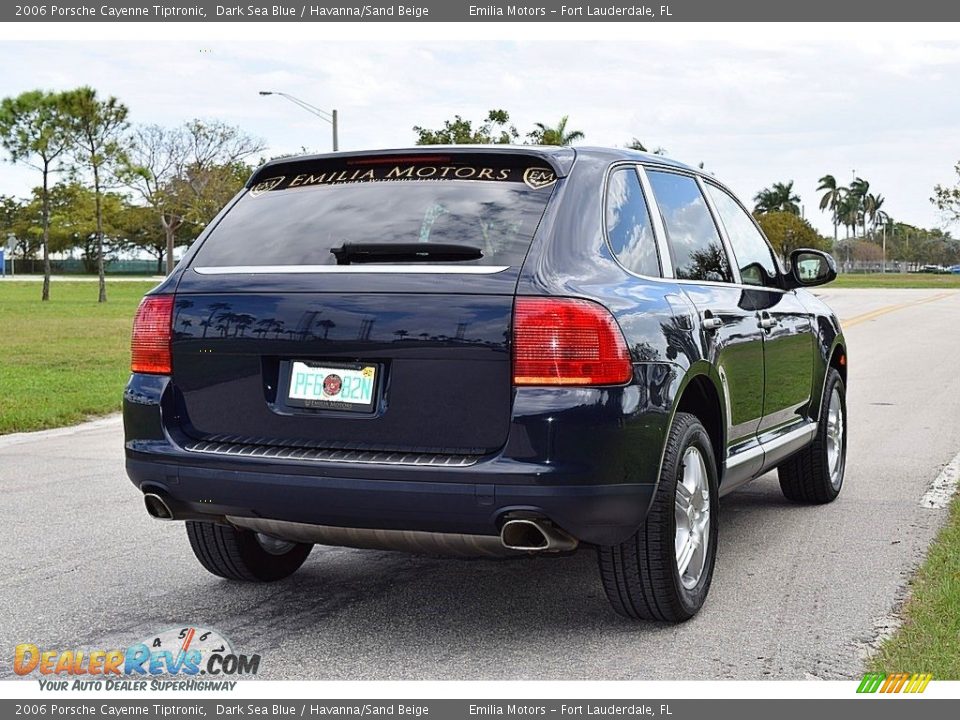 2006 Porsche Cayenne Tiptronic Dark Sea Blue / Havanna/Sand Beige Photo #4