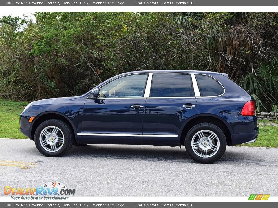 2006 Porsche Cayenne Tiptronic Dark Sea Blue / Havanna/Sand Beige Photo #6