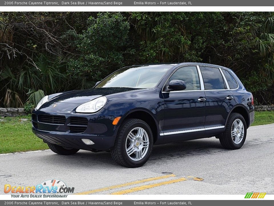 2006 Porsche Cayenne Tiptronic Dark Sea Blue / Havanna/Sand Beige Photo #7