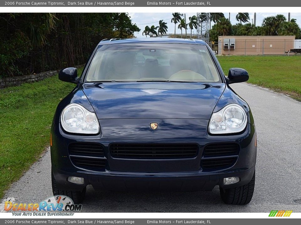 2006 Porsche Cayenne Tiptronic Dark Sea Blue / Havanna/Sand Beige Photo #8