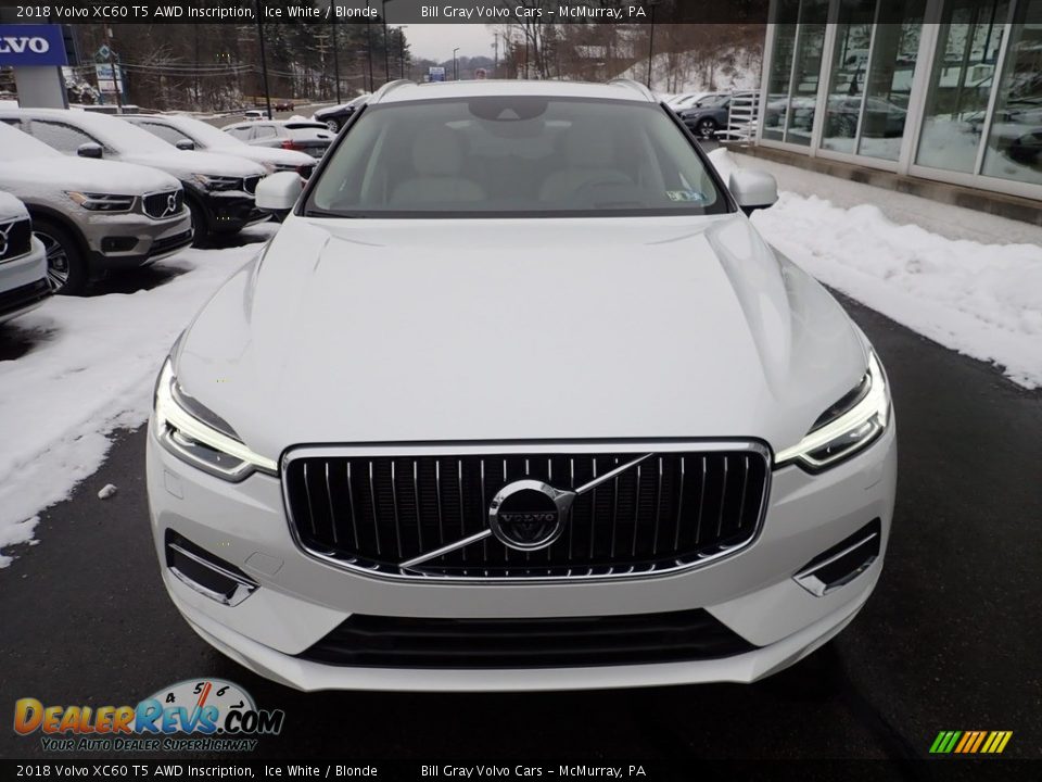 2018 Volvo XC60 T5 AWD Inscription Ice White / Blonde Photo #8