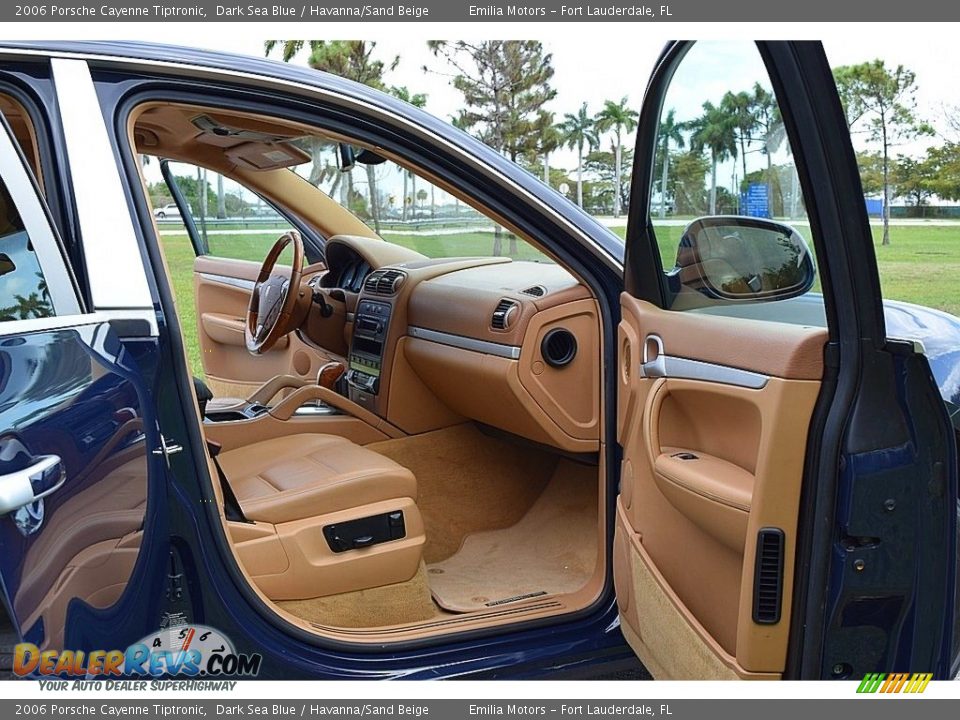 2006 Porsche Cayenne Tiptronic Dark Sea Blue / Havanna/Sand Beige Photo #14