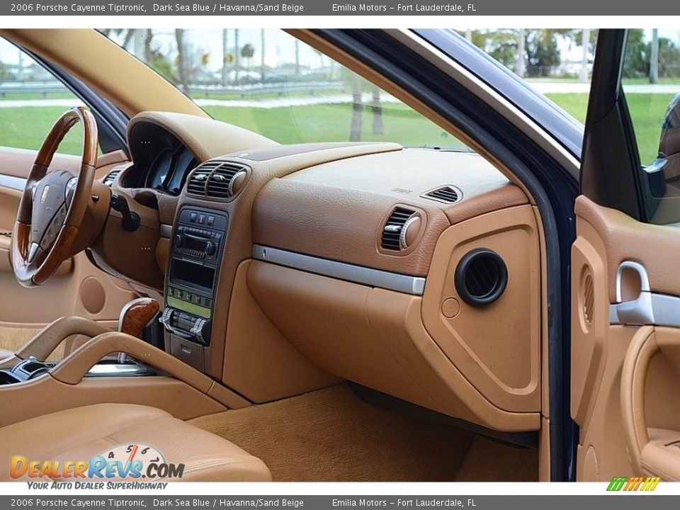 2006 Porsche Cayenne Tiptronic Dark Sea Blue / Havanna/Sand Beige Photo #15