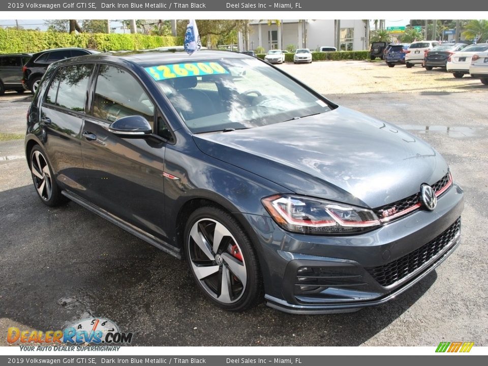 2019 Volkswagen Golf GTI SE Dark Iron Blue Metallic / Titan Black Photo #2