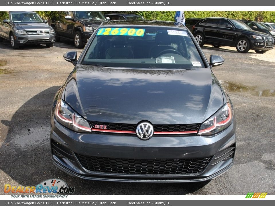 2019 Volkswagen Golf GTI SE Dark Iron Blue Metallic / Titan Black Photo #3
