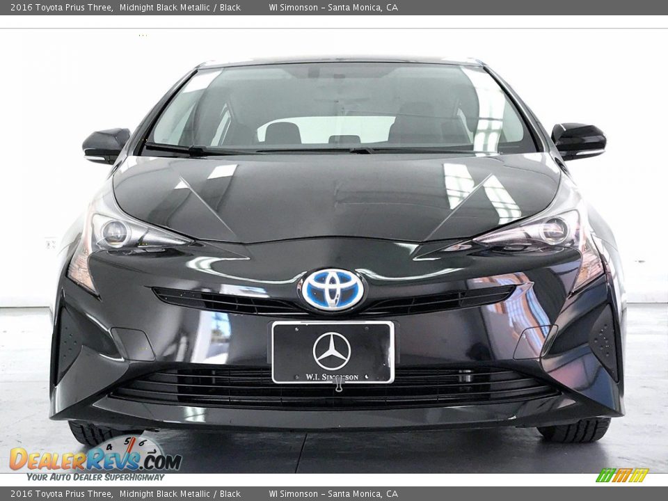 2016 Toyota Prius Three Midnight Black Metallic / Black Photo #2