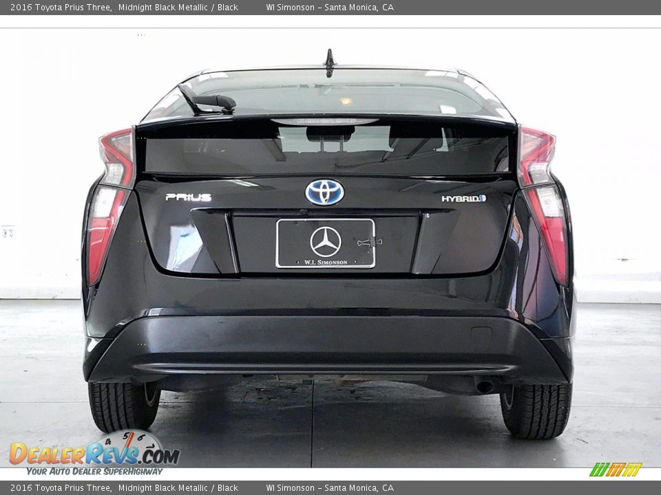 2016 Toyota Prius Three Midnight Black Metallic / Black Photo #3