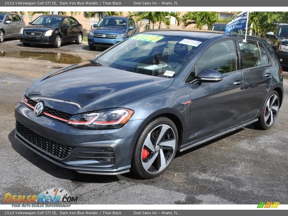 2019 Volkswagen Golf GTI SE Dark Iron Blue Metallic / Titan Black Photo #4