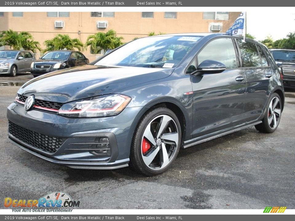 2019 Volkswagen Golf GTI SE Dark Iron Blue Metallic / Titan Black Photo #5