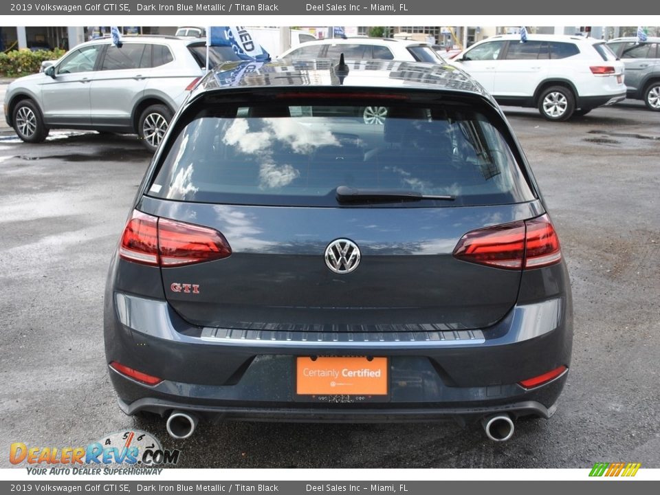 2019 Volkswagen Golf GTI SE Dark Iron Blue Metallic / Titan Black Photo #8