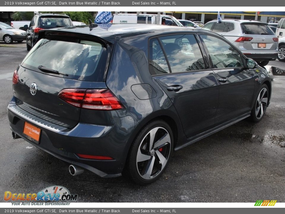 2019 Volkswagen Golf GTI SE Dark Iron Blue Metallic / Titan Black Photo #9