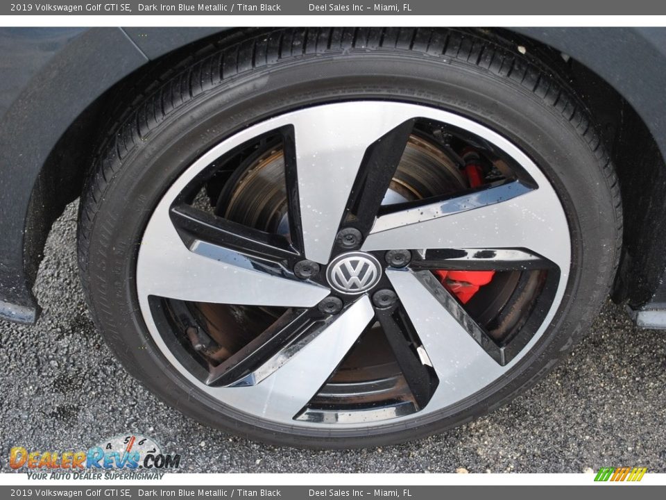 2019 Volkswagen Golf GTI SE Dark Iron Blue Metallic / Titan Black Photo #10