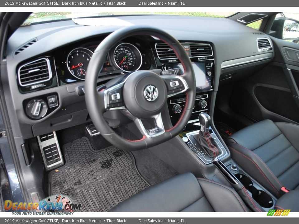 2019 Volkswagen Golf GTI SE Dark Iron Blue Metallic / Titan Black Photo #13