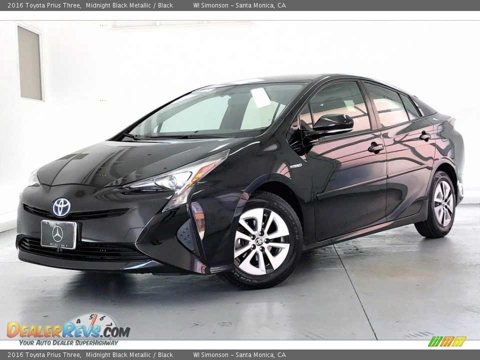 2016 Toyota Prius Three Midnight Black Metallic / Black Photo #12