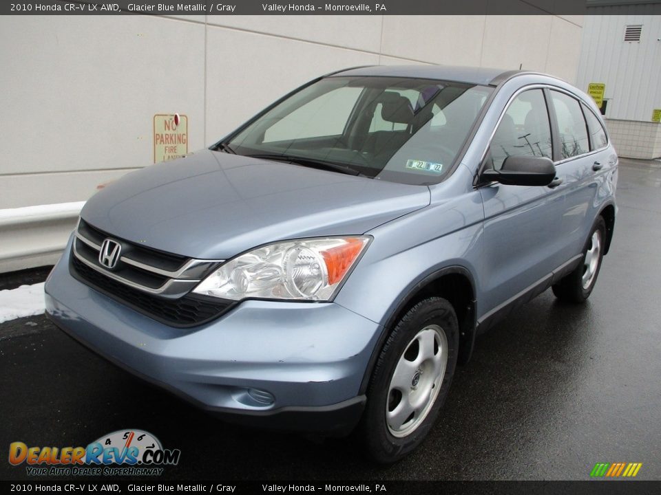 2010 Honda CR-V LX AWD Glacier Blue Metallic / Gray Photo #9