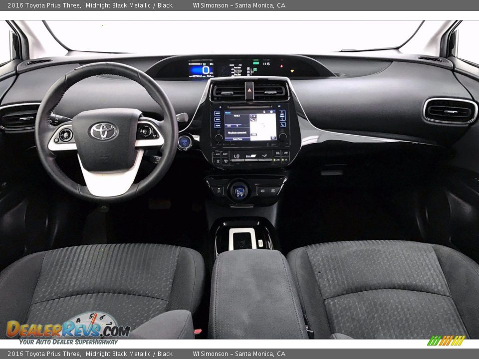 2016 Toyota Prius Three Midnight Black Metallic / Black Photo #15