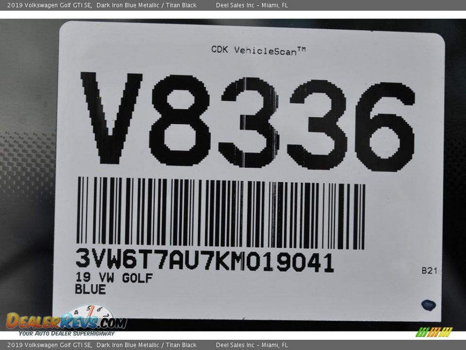 2019 Volkswagen Golf GTI SE Dark Iron Blue Metallic / Titan Black Photo #20