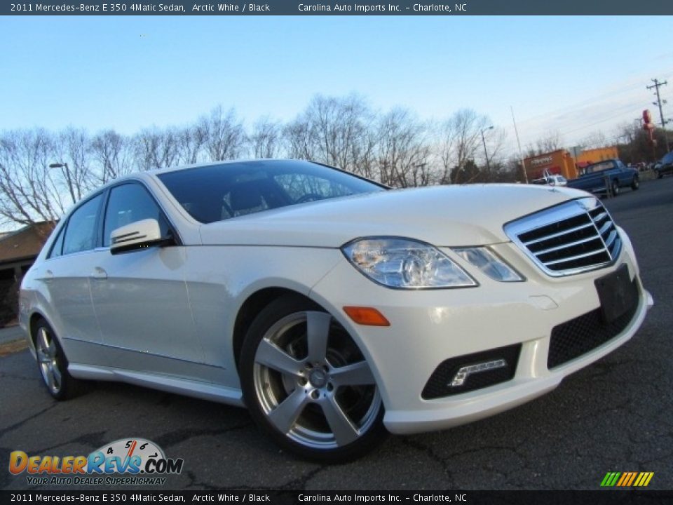 2011 Mercedes-Benz E 350 4Matic Sedan Arctic White / Black Photo #1