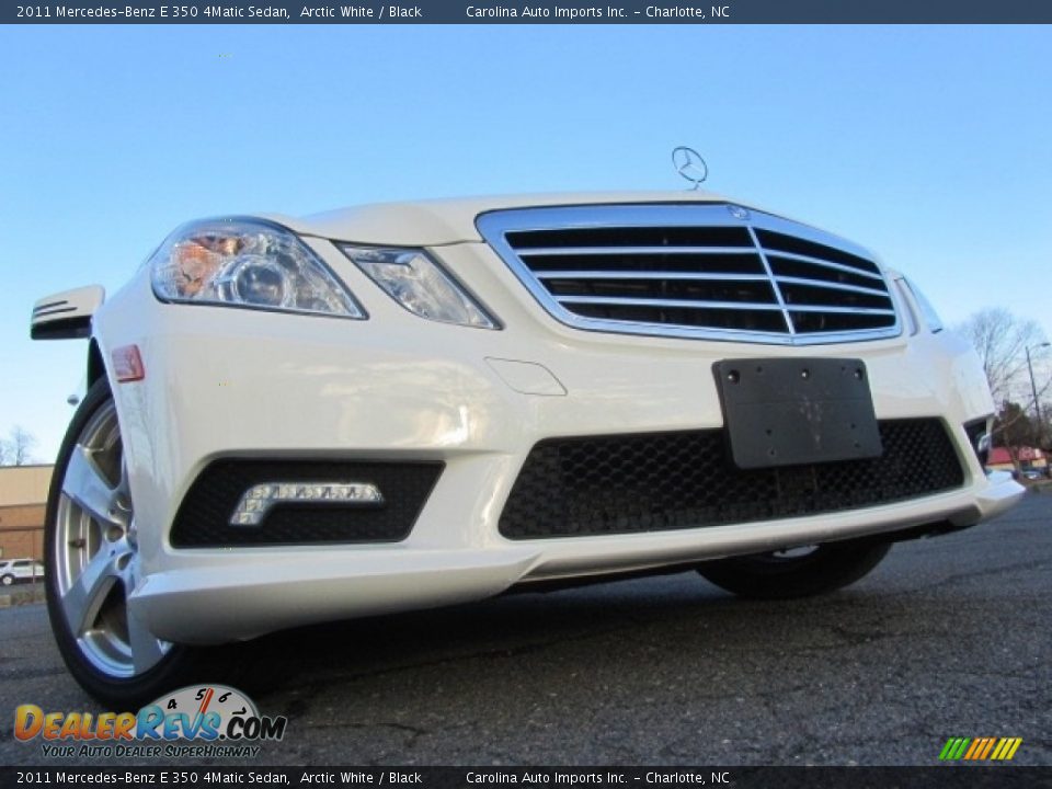 2011 Mercedes-Benz E 350 4Matic Sedan Arctic White / Black Photo #2