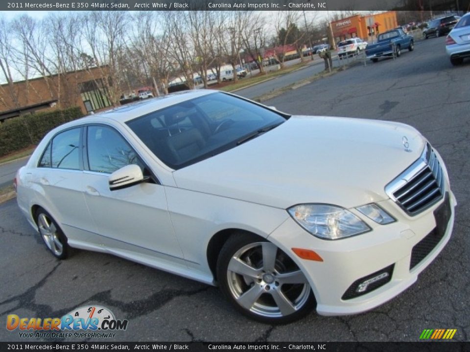 2011 Mercedes-Benz E 350 4Matic Sedan Arctic White / Black Photo #3