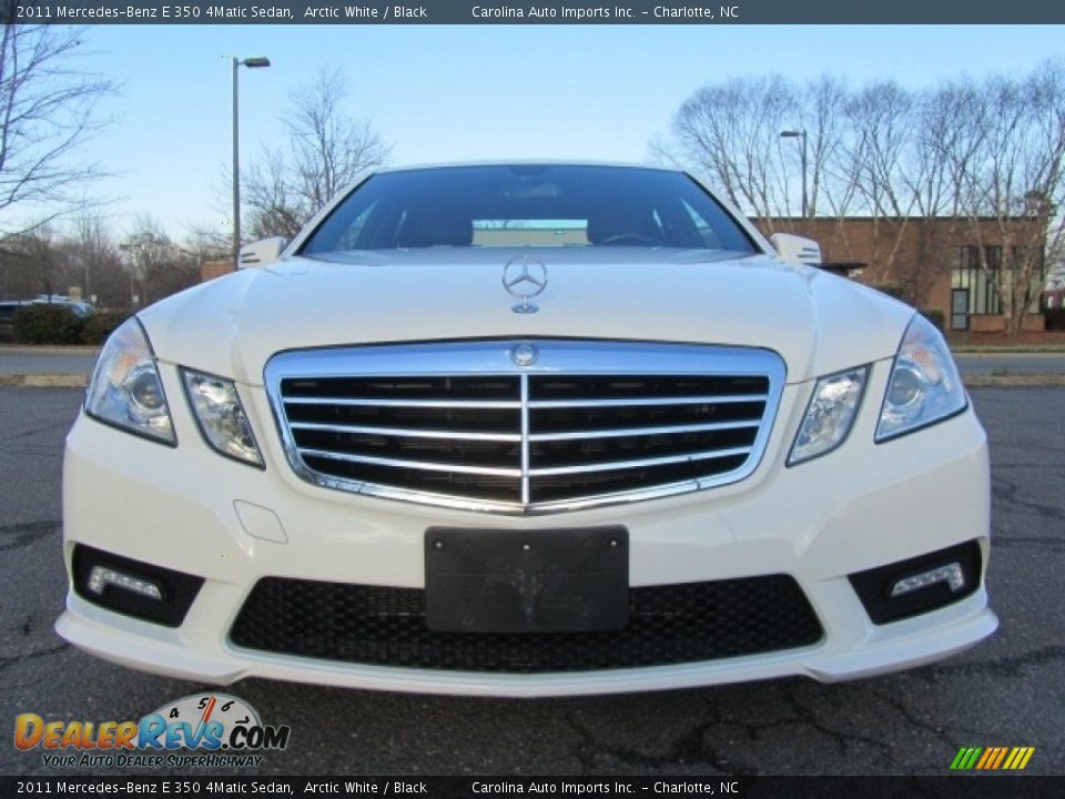 2011 Mercedes-Benz E 350 4Matic Sedan Arctic White / Black Photo #4