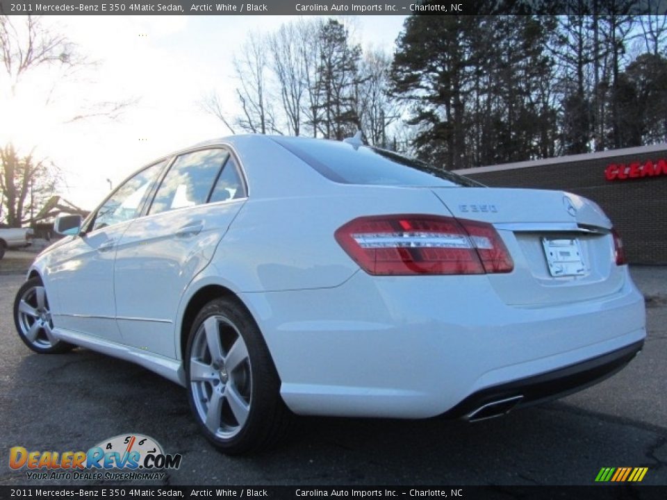 2011 Mercedes-Benz E 350 4Matic Sedan Arctic White / Black Photo #8