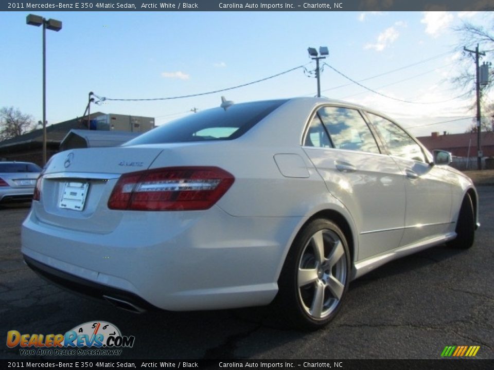 2011 Mercedes-Benz E 350 4Matic Sedan Arctic White / Black Photo #10