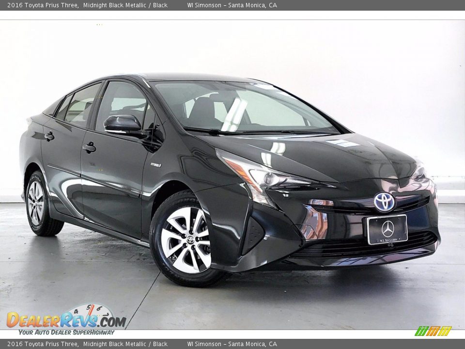 2016 Toyota Prius Three Midnight Black Metallic / Black Photo #32