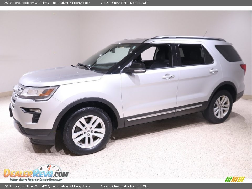 2018 Ford Explorer XLT 4WD Ingot Silver / Ebony Black Photo #3